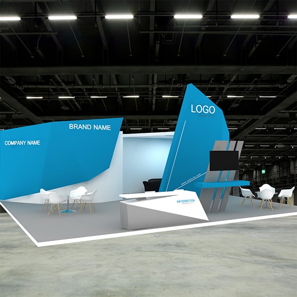 3D Exhibition Booth Design - 3DOcean Item for Sale