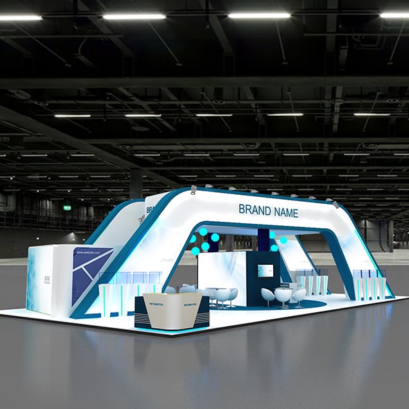 3D Exhibition Booth Model - 3DOcean Item for Sale