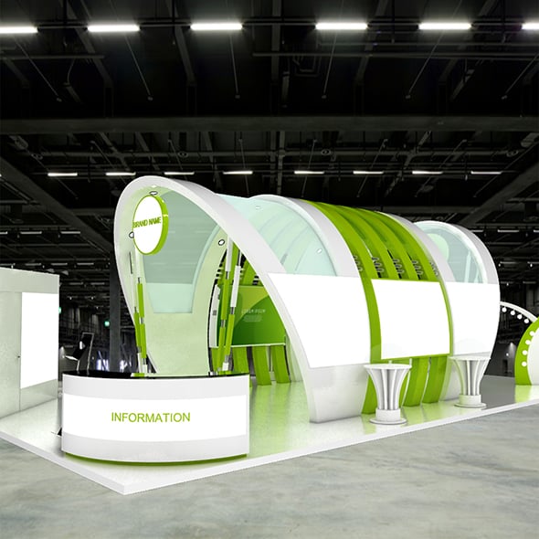 3D Exhibition Booth Model - 3DOcean Item for Sale