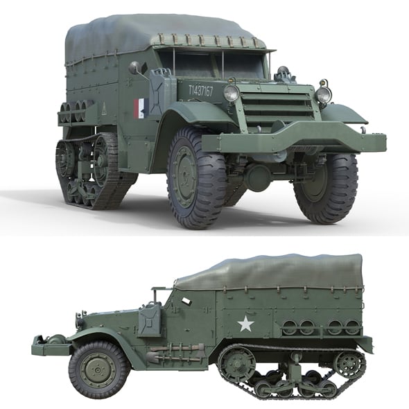 M5 Half Track Carrier - 3DOcean Item for Sale