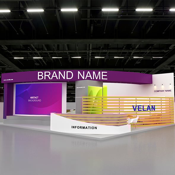 3D Exhibition Booth Model - 3DOcean Item for Sale