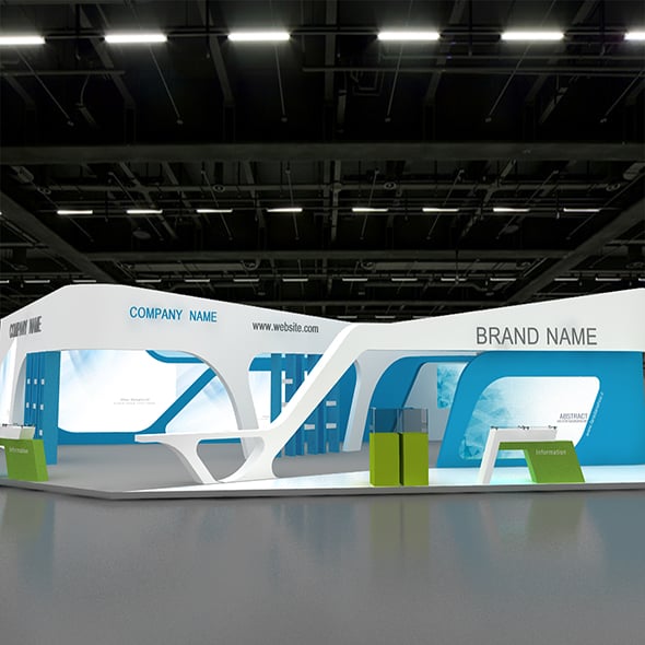 3D Exhibition Booth Design - 3DOcean Item for Sale
