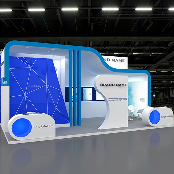 3D Exhibition Stand - 3DOcean Item for Sale