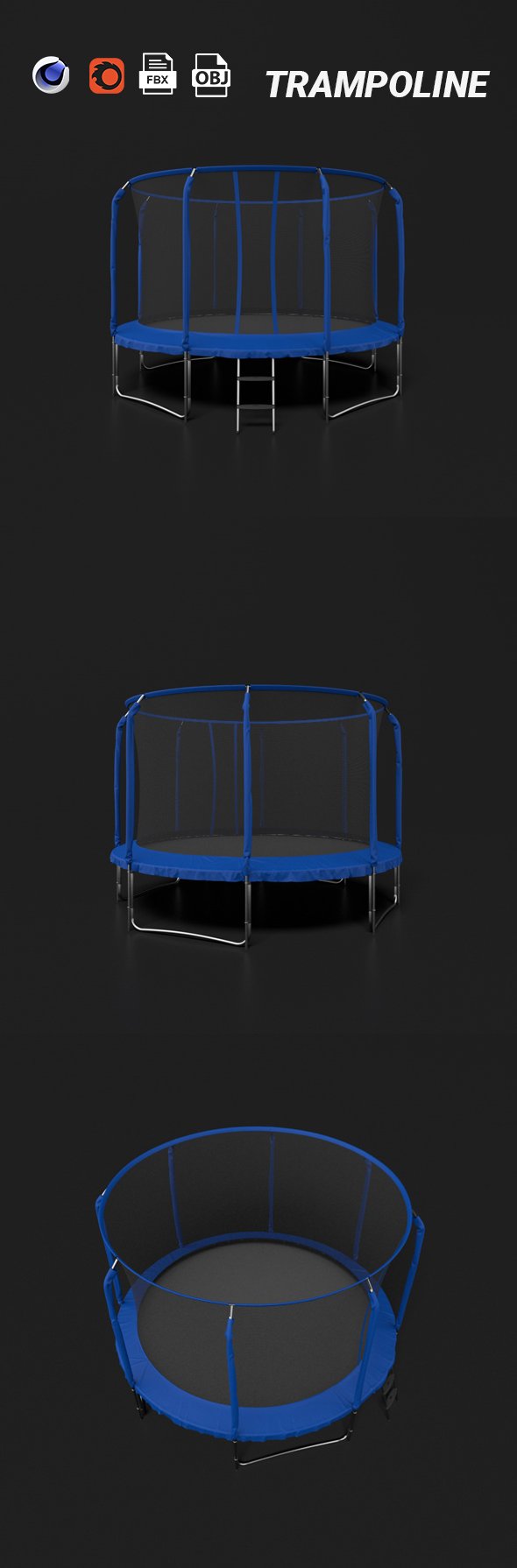 Trampoline - 3DOcean Item for Sale