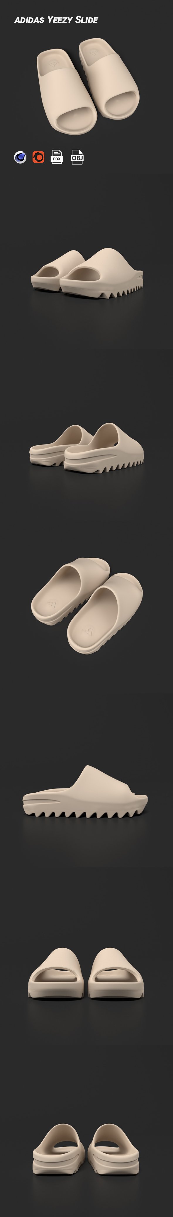 Adidas Yeezy Slide - 3DOcean Item for Sale