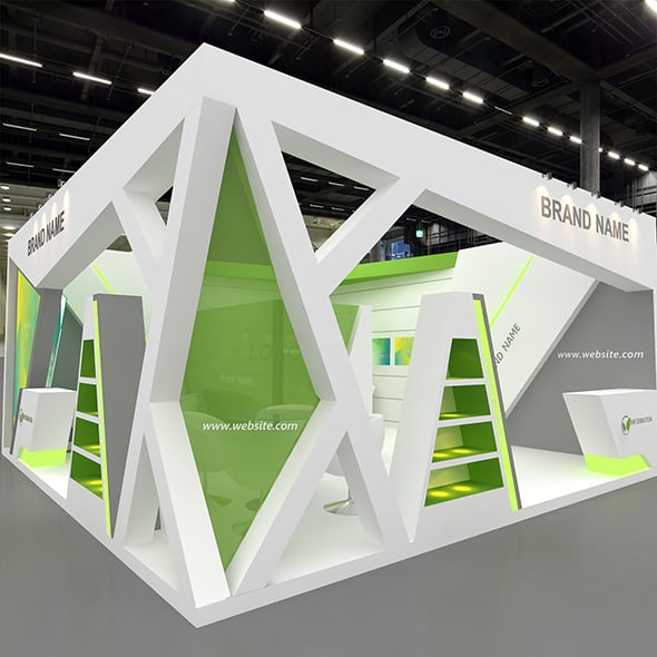 3D Exhibition Booth Model - 3DOcean Item for Sale