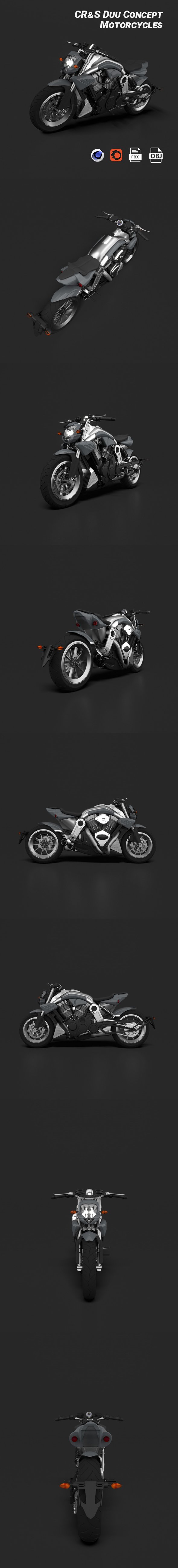 CR&S Duu Concept Motorcycles - 3DOcean Item for Sale