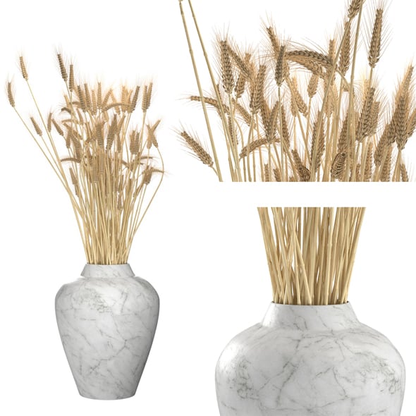 Wheat Vase 2 - 3DOcean Item for Sale