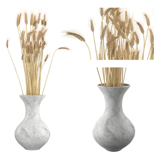 Wheat Vase 3 - 3DOcean Item for Sale