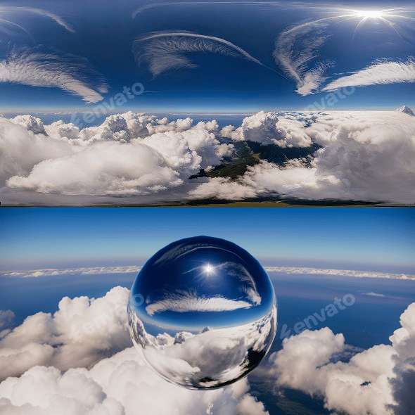 8K HDR Clear Azure Sky with Gentle Cloud Movement Background - 3DOcean Item for Sale