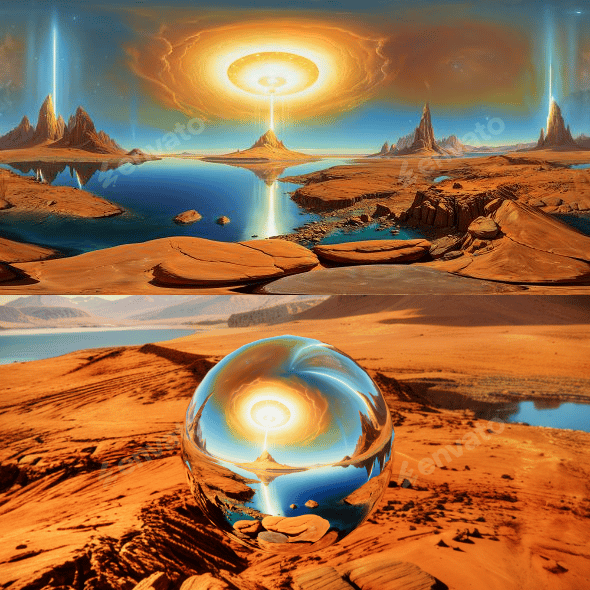 8K HDR Tranquil Alien Oasis Bacakground - 3DOcean Item for Sale