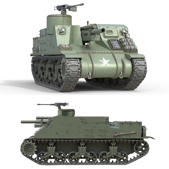 M7 Priest Howitzer - 3DOcean Item for Sale