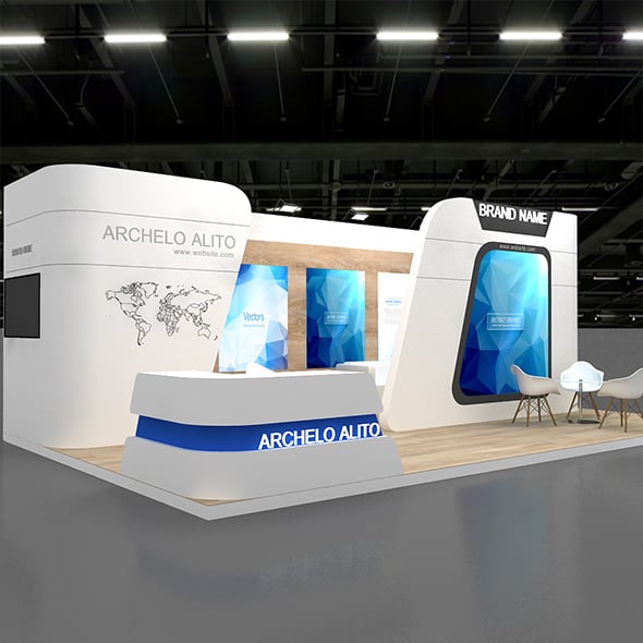 Booth 3d Stand - 3DOcean Item for Sale