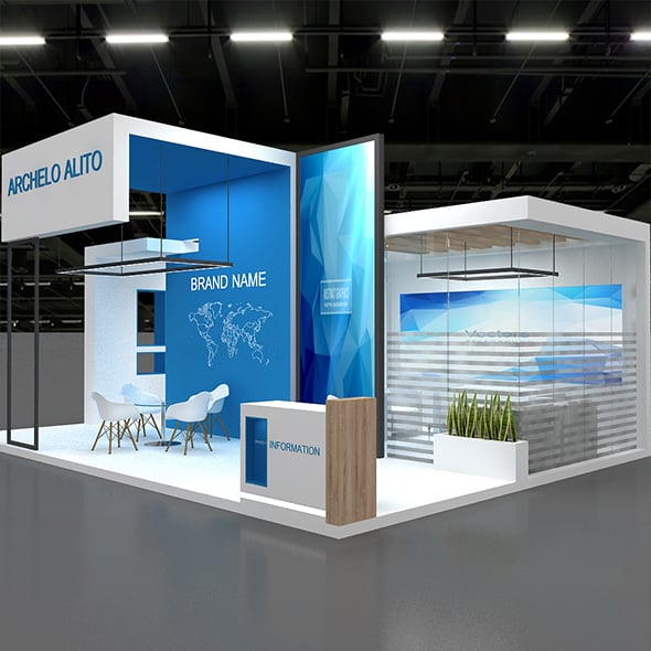 3d Exhibition Stand - 3DOcean Item for Sale