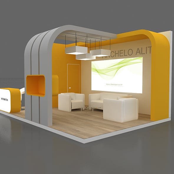 3d Booth - 3DOcean Item for Sale