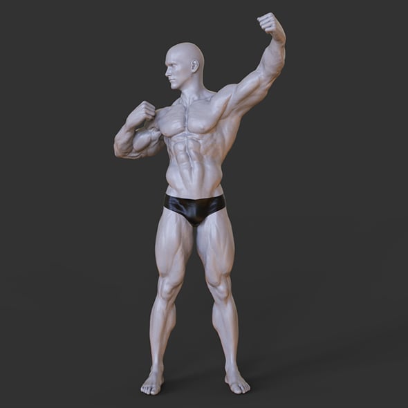 Bodybuilder Pose - 3DOcean Item for Sale