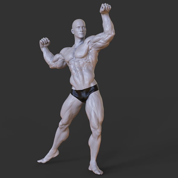 Bodybuilder Pose - 3DOcean Item for Sale