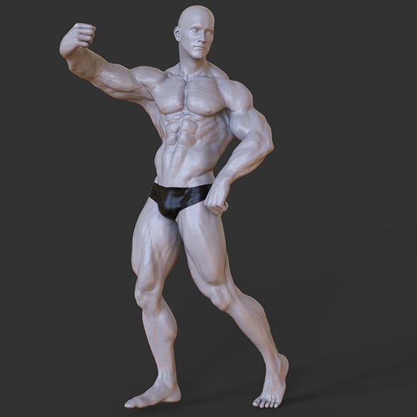 Bodybuilder Pose - 3DOcean Item for Sale