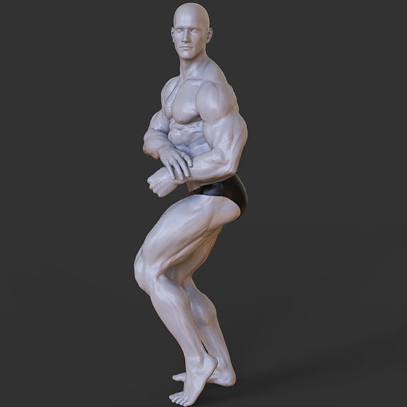 Bodybuilder Pose - 3DOcean Item for Sale