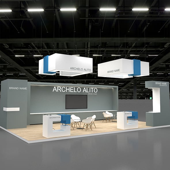 3D Exhibition Booth - 3DOcean Item for Sale