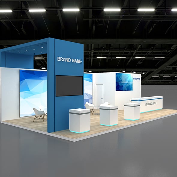 Booth 3d Stand Exhibition - 3DOcean Item for Sale