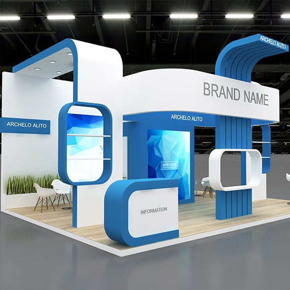 3D Exhibition Booth - 3DOcean Item for Sale