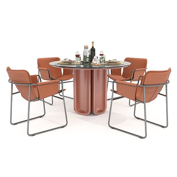 Modern Dining Table and Chairs 46 - 3DOcean Item for Sale