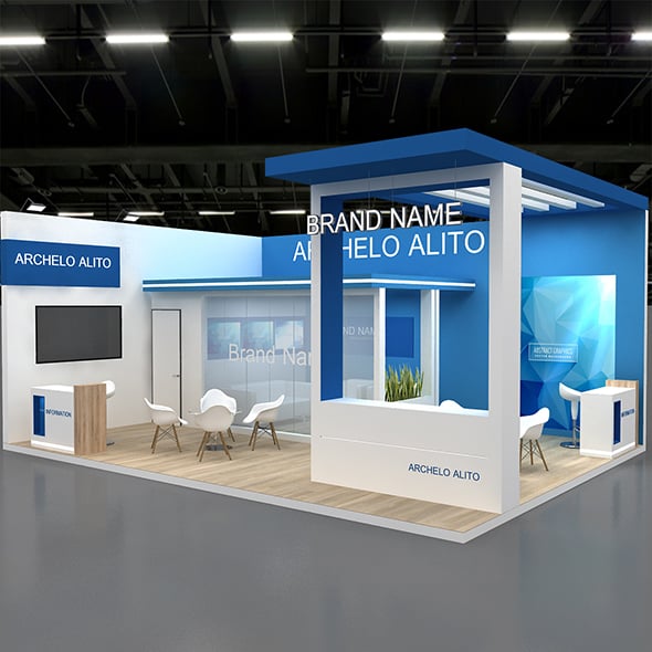 3d Exhibition Stand - 3DOcean Item for Sale