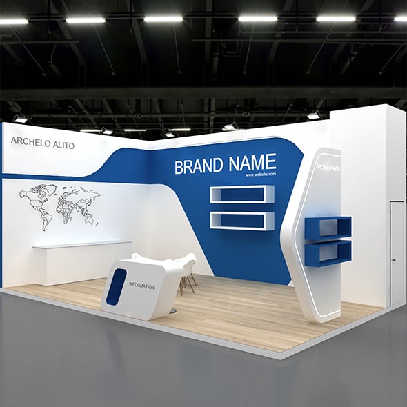 3D Exhibition Booth - 3DOcean Item for Sale
