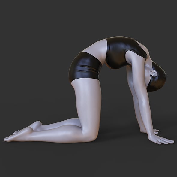 Yoga Pose - Cow pose - Bitilasana - 3DOcean Item for Sale