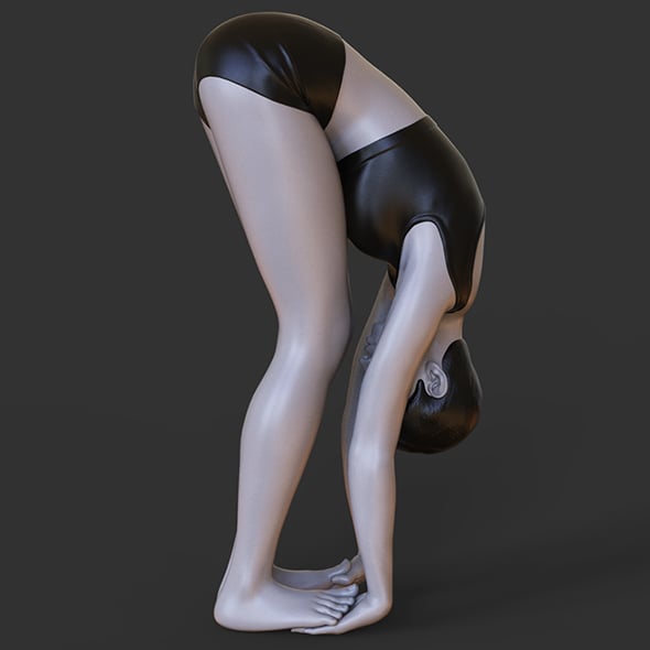 Yoga Pose - Gorilla Pose - Padahastasana - 3DOcean Item for Sale