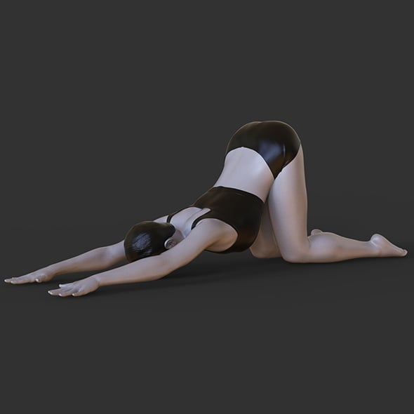 Yoga Pose - Puppy pose - Uttana Shishosana - 3DOcean Item for Sale