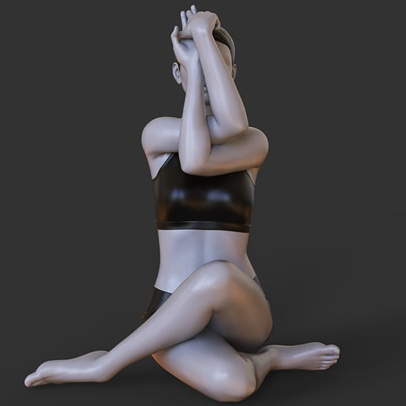 Yoga Pose - Seated Eagle Pose - 3DOcean Item for Sale