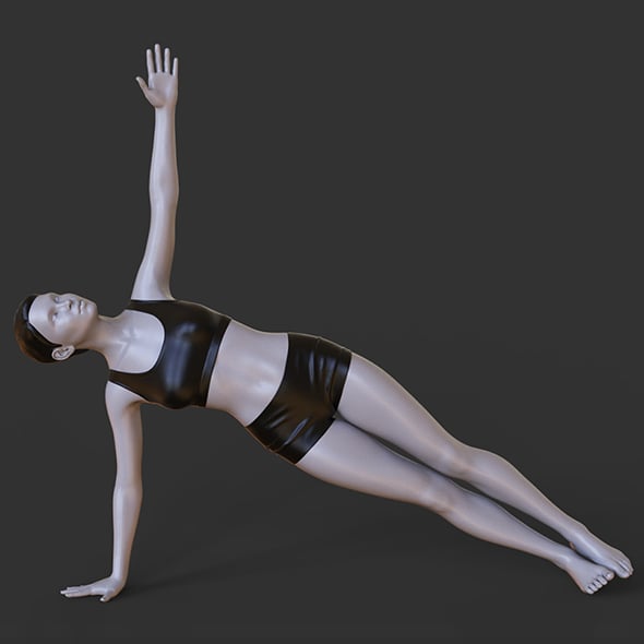 Yoga Pose - Side Plank - 3DOcean Item for Sale