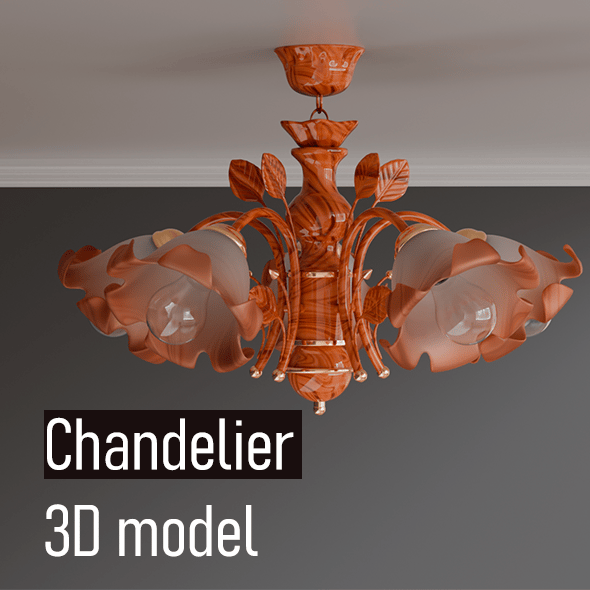 Chandelier Textured Highpoly - 3DOcean Item for Sale
