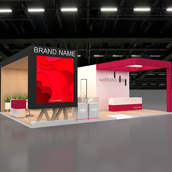 Booth 3D - 3DOcean Item for Sale