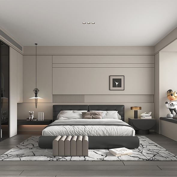 Modern Bedroom Scene 51 - 3DOcean Item for Sale