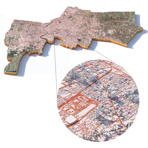 Bangkok Terrain City Thailand - 3DOcean Item for Sale