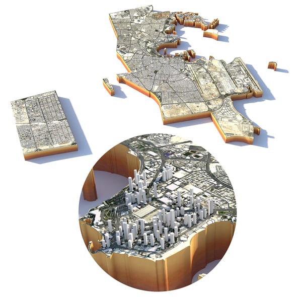 Doha Terrain City Qatar - 3DOcean Item for Sale