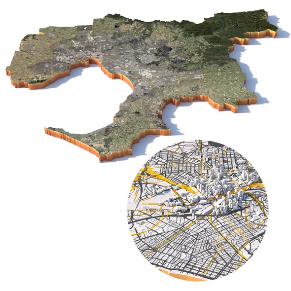 Melbourne City Australia - 3DOcean Item for Sale