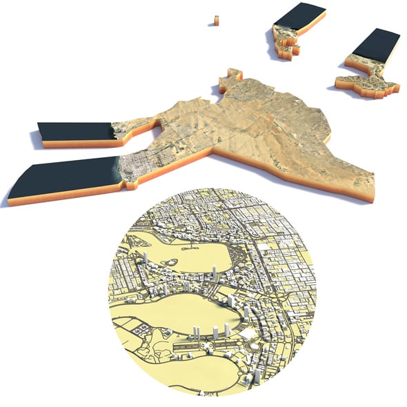 SharjahTerrain City United Arab Emirates UAE - 3DOcean Item for Sale