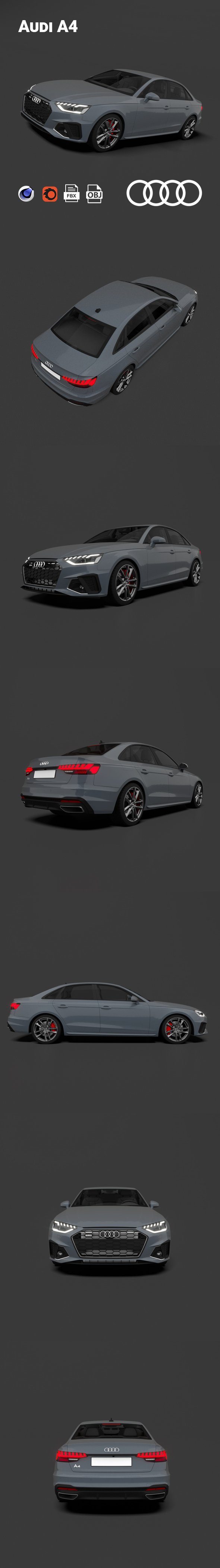 Audi A4 - 3DOcean Item for Sale