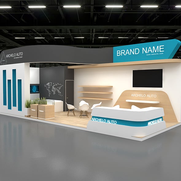 3d Booth Stall - 3DOcean Item for Sale