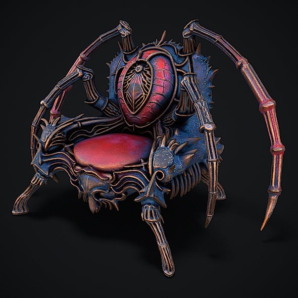 Fantasy Throne 9 Game Ready 3d Model - 3DOcean Item for Sale