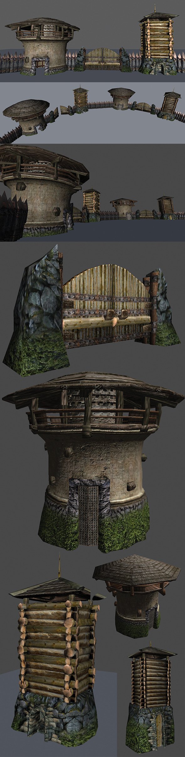 Fort Elements Pack - 3DOcean Item for Sale