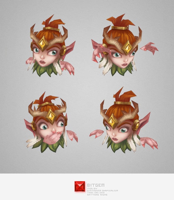Low Poly Micro Druid Lara - 3DOcean Item for Sale