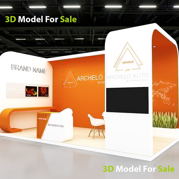 3D Exhibition Stand - 3DOcean Item for Sale