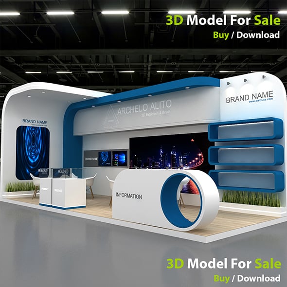 Exhibition Booth 3D - 3DOcean Item for Sale