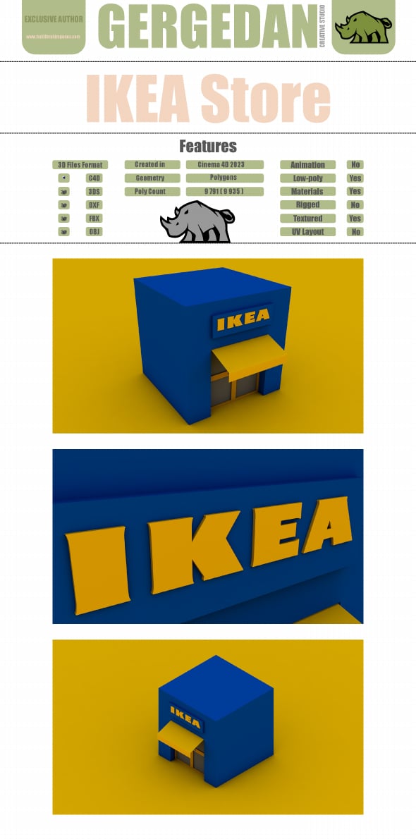 IKEA Store - 3DOcean Item for Sale