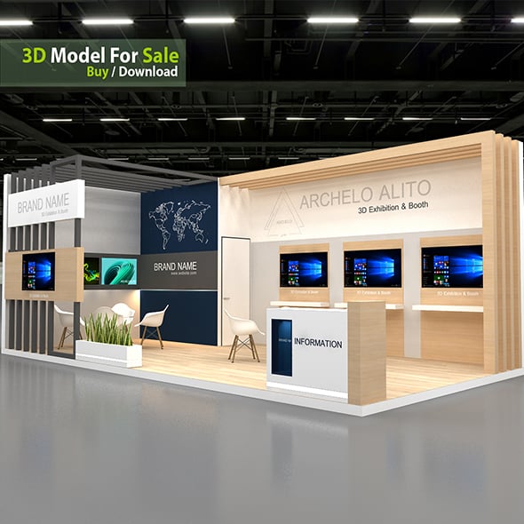 3D Model Stall - 3DOcean Item for Sale